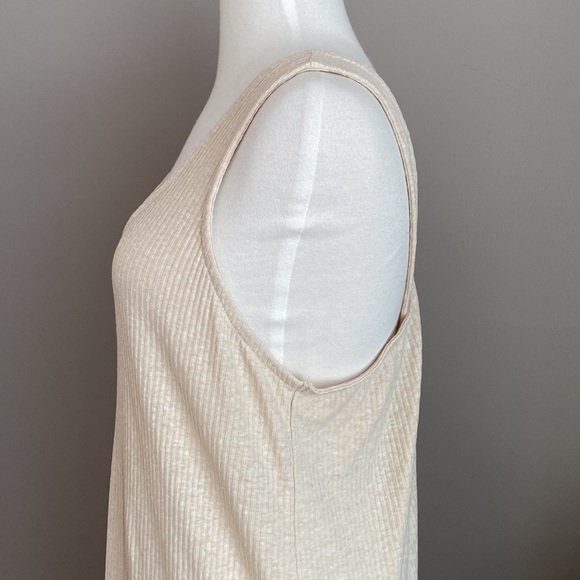 Old Navy Cream-Oatmeal Color Rib Maxi Dress Medium - Picture 4 of 7